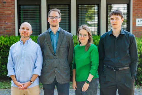 10th Cohort Fellows Carl Fisher, Thyssen@KWI Fellow Stefan Laffin, Fellowship Coordinator Ricarda Menn and Stefan Babicka (from left). Not in the picture: Sakina Gröpmaier.
