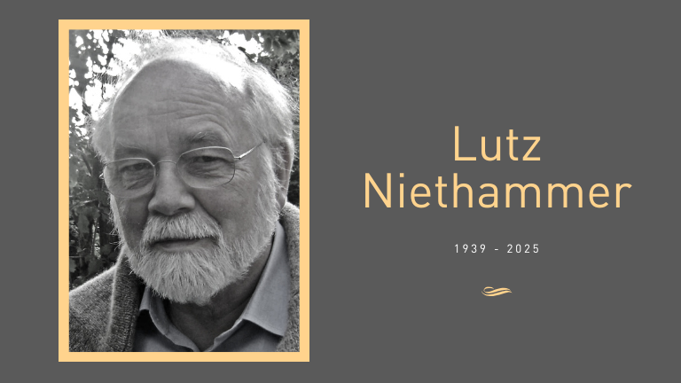 Nachruf auf Lutz Niethammer, Gründungsdirektor des KWI